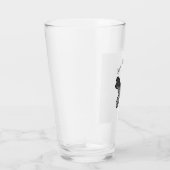 Verre Mandala papillon boho complexe noir et blanc A (Droite)