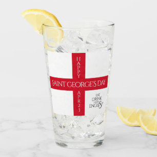 Verre Manger boire et être anglais St George's Cross Dra