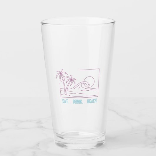 Verre MANGER. BOISSON. BEACH. Parfum (Devant)