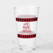 Verre Mangez et soyez joyeux, rouges et noirs, en plaie (Dos)