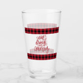 Verre Mangez et soyez joyeux, rouges et noirs, en plaie (Devant)