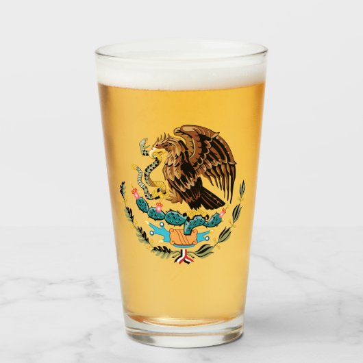 Verre Manteau d'armes mexicain (Devant (rempli))