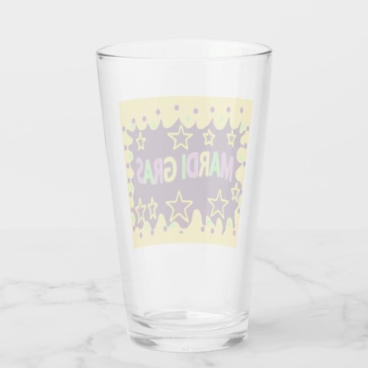Verre Mardi Gras Design (Dos)