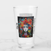 Verre Mardi Gras Party Masque & Headdress Nom de la part (Dos)