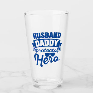 Verre Mari.Papa. Protecteur. Héros.