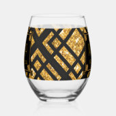Verre Mariage Art Déco noir et or (Gauche)