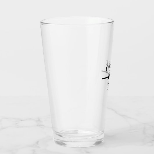Verre Mariage BEST MAN Bow Cravate Pint (Droite)