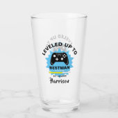 Verre Mariage Best Man Levelup Gamer Fun Glass (Dos)