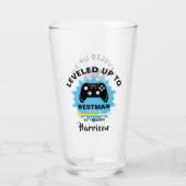 Verre Mariage Best Man Levelup Gamer Fun Glass (Devant)