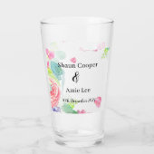 Verre Mariage Boho doux aquarelle (Dos)