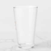 Verre Mariage calligraphié or classique (Gauche)