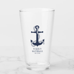 Verre Mariage d'Ancre Blue Wave ID836