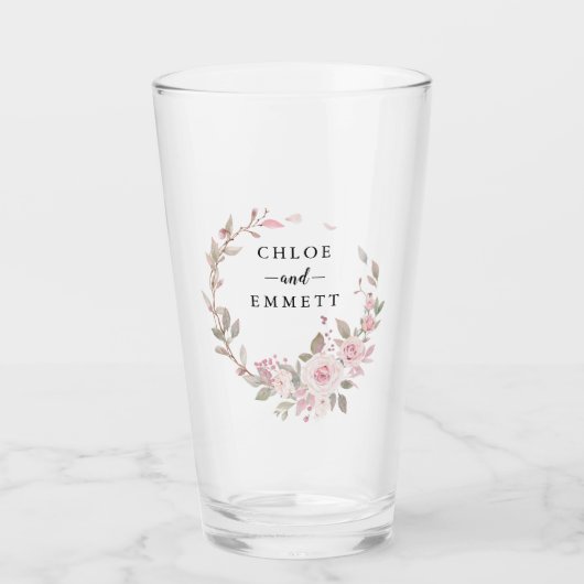 Verre Mariage de couronne rose rose rose rose rousse (Devant)