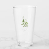 Verre Mariage de noms personnalisés de l'aquarelle pour  (Dos)