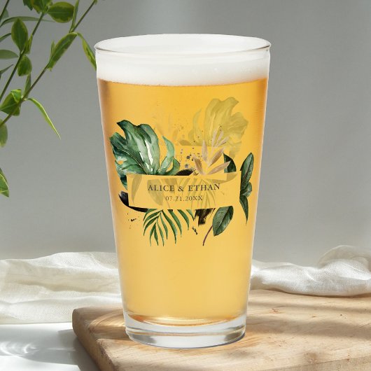 Verre Mariage de verdure d'été