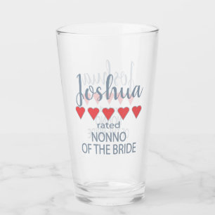 Verre Mariage et fête de mariage 5 Coeur Nonno de la mar