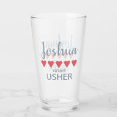Verre Mariage et mariage 5 Coeur Usher (Dos)