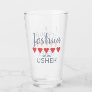 Verre Mariage et mariage 5 Coeur Usher