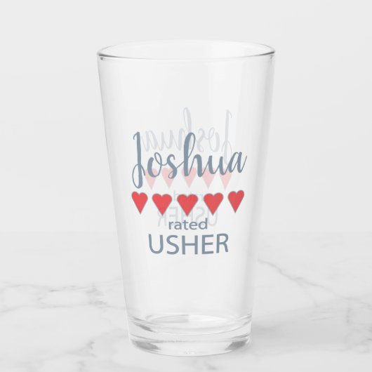 Verre Mariage et mariage 5 Coeur Usher (Devant)