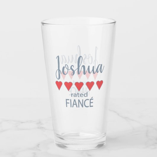 Verre Mariage et mariage 5 fiance cardiaque (Devant)