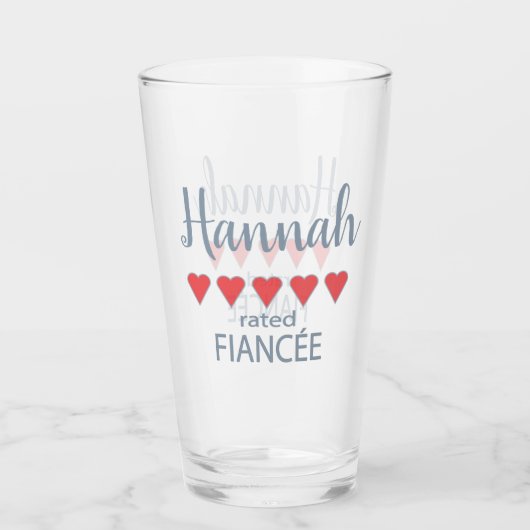 Verre Mariage et mariage 5 fiancée cardiaque (Devant)