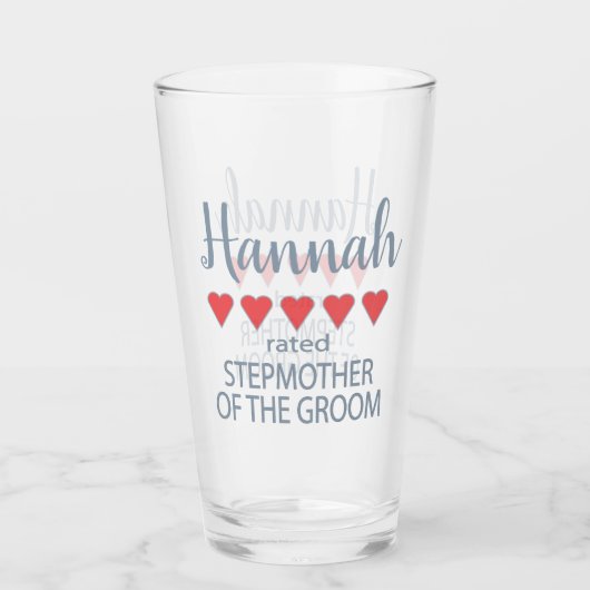 Verre Mariage et mariage fête 5 Coeur Stepmère de la cha (Devant)