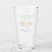 Verre Mariage Fish Beach Destination Tropicale Beer Pint (Dos)