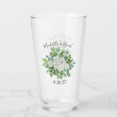 Verre Mariage floral rose noire et blanche (Dos)