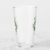 Verre Mariage floral rose noire et blanche (Gauche)