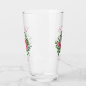 Verre Mariage floral rose vif (Gauche)