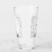 Verre Mariage géométrique Rose élégant (Gauche)