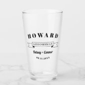 Verre Mariage Gras Font Groomsman (Devant)
