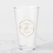 Verre Mariage Initiales Monogrammées Or Classique Élégan (Dos)