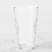 Verre Mariage Initiales Monogrammées Or Classique Élégan (Droite)