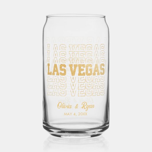 Verre Mariage Las Vegas Parties scintillant or gla (Recto)
