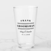 Verre Mariage minimaliste Groomsman (Devant)