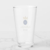 Verre Mariage Monogramme Bleu Royal (Dos)