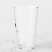 Verre Mariage Monogramme Bleu Royal (Gauche)