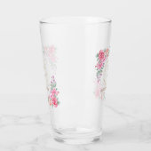Verre Mariage rose floral (Gauche)