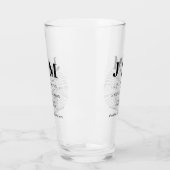 Verre Mariage simple minimal géométrique noir blanc (Gauche)