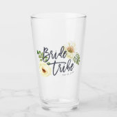 Verre Mariage Tribe Aquarelle moderne Folial (Devant)