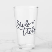 Verre Mariage Tribe moderne et simple écrit à la main (Devant)