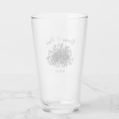 Verre Mariages gothiques Roses blancs et noirs (Dos)
