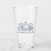 Verre Marie Antoinette Mariage Rococo Dusty Blue (Dos)