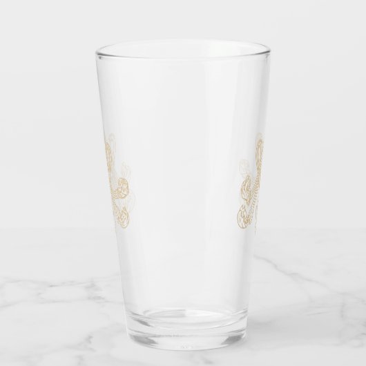 Verre Marie Antoinette - monogramme - monochagrin royal (Gauche)