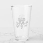 Verre Marie Antoinette - monogramme - Royal monogram (Devant)