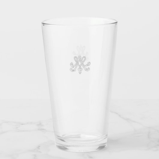 Verre Marie Antoinette - monogramme - Royal monogram (Dos)