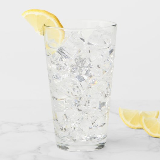 Verre Marie Antoinette - monogramme - Royal monogram (Devant glace)