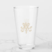 Verre Marie Antoinette - monogramme - Royal monogram (Dos)