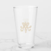 Verre Marie Antoinette - monogramme - Royal monogram (Devant)